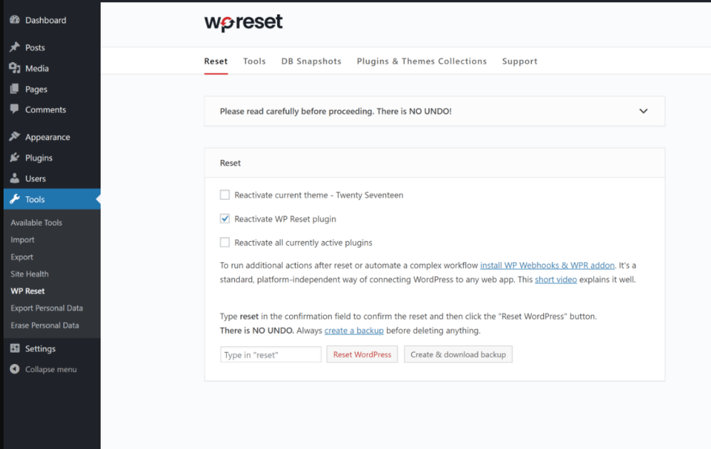 How to reset WordPress installation | WordPress Site reset